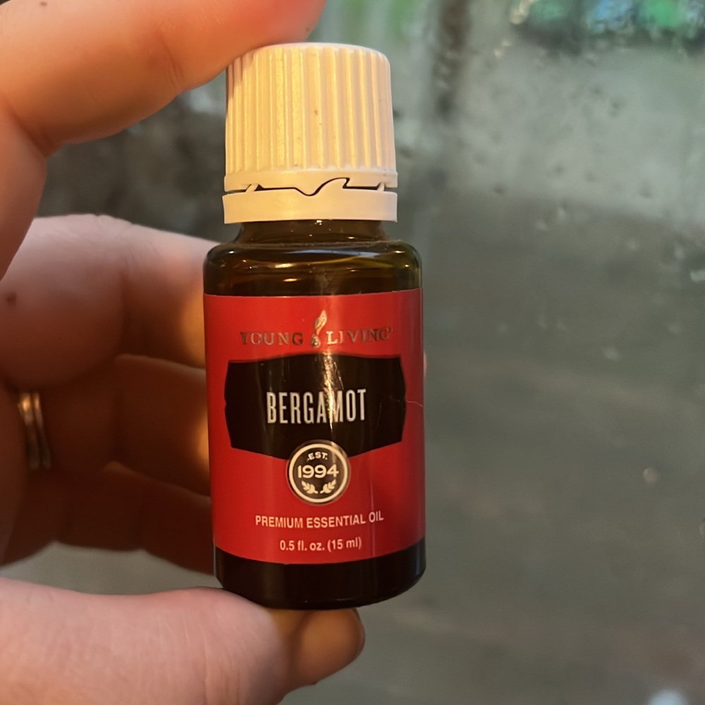 Young Living Bergamot Essential Oil in Red and White